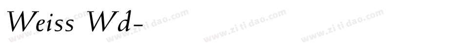 Weiss Wd字体转换